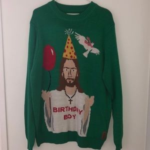 Tipsy Elves Jesus Christmas Sweater Birthday Boy
